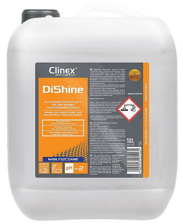 Płyn nabłyszczający do zmywarek gastronomicznych CLINEX Dishine, 10l