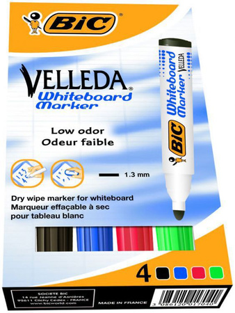 Markery do tablic BiC Velleda 1701 4 kolory