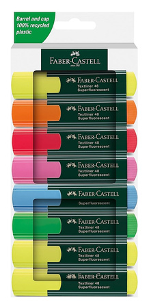 Zakreślacze Faber-Castell 48 neon 8 kolorów