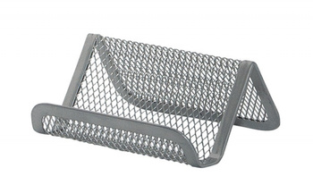 Stojak na wizytówki Q-Connect metalowy srebrny