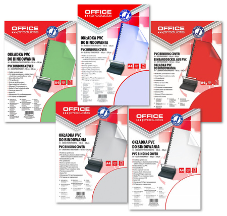 Okładki do bindowania Office Products A4/200µm transparentne (100)