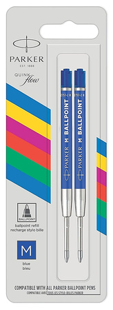 Wkłady do długopisu Parker QuinkFlow M niebieskie (2)