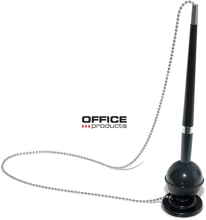 Długopis na łańcuszku Office Products stojący (wkład niebieski) czarny