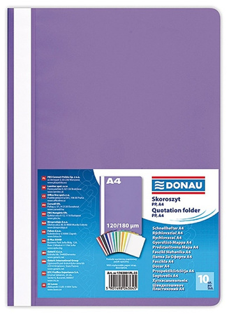 Skoroszyt DONAU, PP, A4, standard, 120/180mikr., granatowy