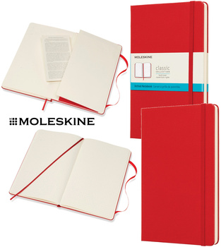 Notatnik Moleskine Classic L (13x21cm) kropki czerwony