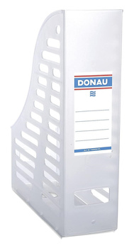 Pojemnik na dokumenty Donau A4/85mm składany transparentny biały