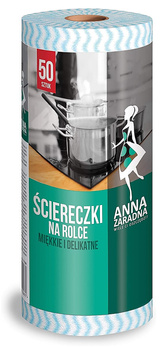 Ściereczki na rolce Anna Zaradna niebieskie (50)