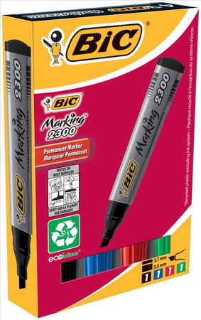 Markery permanentne BiC Marking 2300 4 kolory