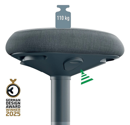 Stołek biurowy Leitz Ergo szary