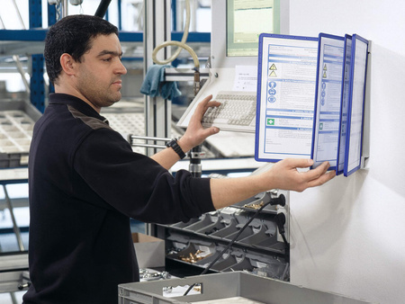 Panele prezentacyjne Durable Vario Wall 5 (na ścianę) granatowe