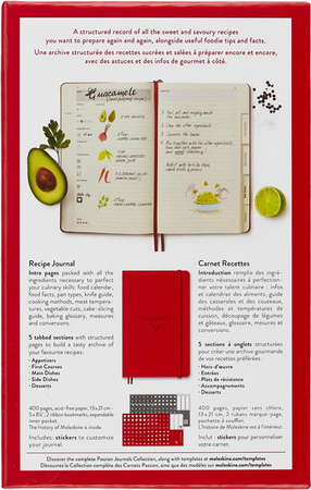 Notatnik Moleskine Passion Recipe Journal 13x21cm czerwony