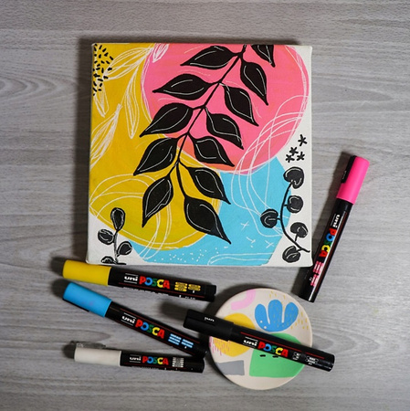 Markery z farbą plakatową Uni POSCA PC-1M 8 kolorów