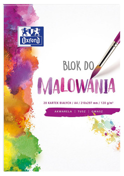 Blok do malowania Oxford A4/20k biały