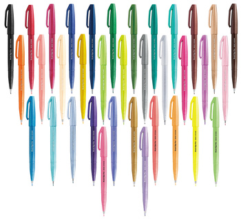 Pisak pędzelkowy Pentel Brush Sign Pen SES15C jasnofioletowy