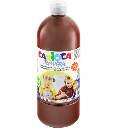 Farba tempera Carioca 1000ml brązowa