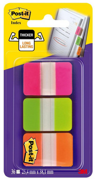 ZAKŁADKI POST-IT 25*38mm 3 KOLORY (3*22)