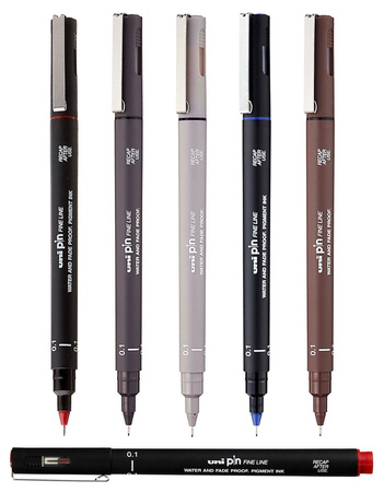 Cienkopis kreślarski Uni Pin-200 0.1mm sepia