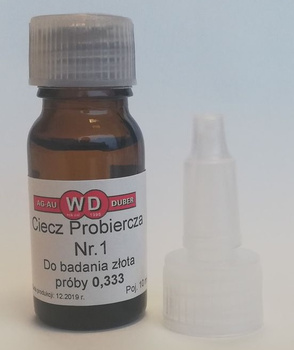 CIECZ PROBIERCZA 10ml DO ZŁOTA PRÓBY 0.333