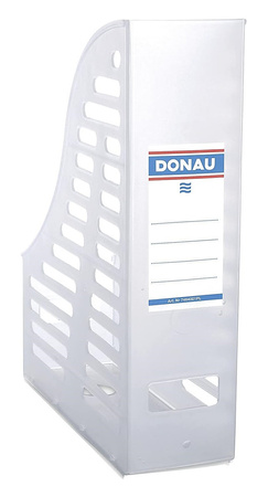 Pojemnik na dokumenty Donau A4/85mm składany transparentny biały