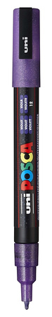 Marker z farbą plakatową Uni POSCA PC-3ML brokatowy fioletowy