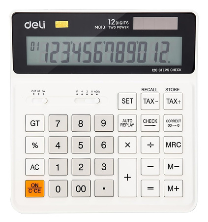 Kalkulator Deli M01010 biały