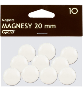 Magnesy do tablic Grand śr.20mm białe (10)