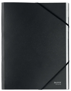 Teczka PP z gumką Leitz Recycle A4 12 przekładek czarna