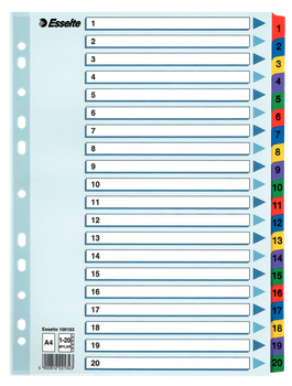 PRZEKŁADKI MYLAR ESSELTE A4 1-20