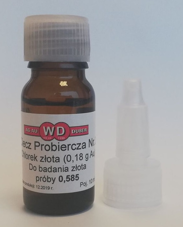 CIECZ PROBIERCZA 10ml DO ZŁOTA PRÓBY 0.585