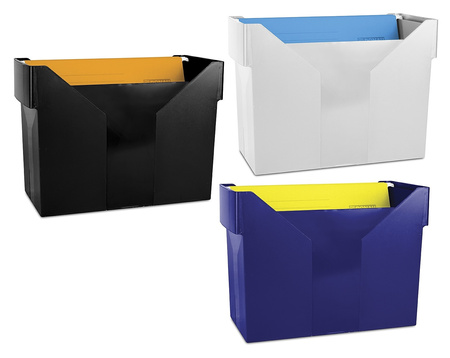 Pojemnik na teczki zawieszane Donau (+ 5 teczek) granatowy