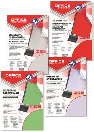 Okładki do bindownicy Office Products A4/200µm niebieskie (100)