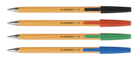 Długopisy Q-Connect 0.4mm czarne (20)