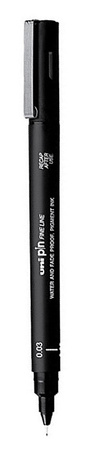 Cienkopis kreślarski Uni Pin-200 0.03mm czarny