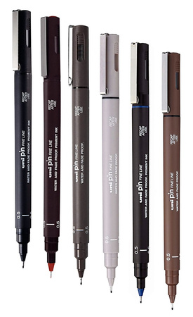 Cienkopis kreślarski Uni Pin-200 0.5mm sepia