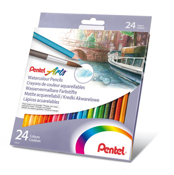 KREDKI AKWARELOWE PENTEL 24 KOLORY