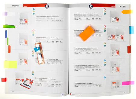 Zakładki indeksujące OFFICE PRODUCTS, PP, 25x43mm, 1x50 kart., zawieszka, zielone