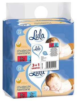 Chusteczki nawilżane Lula z rumiankiem białe (4x72)