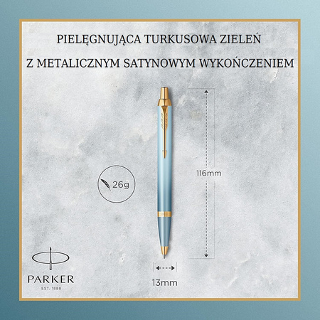 Długopis Parker IM Rituals Turquoise Green