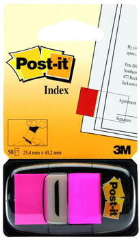 ZAKŁADKI POST-IT 25*43mm RÓŻOWE (50)