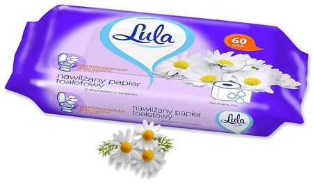 Papier toaletowy nawilżany Lula z ekstraktem z rumianku biały (60)