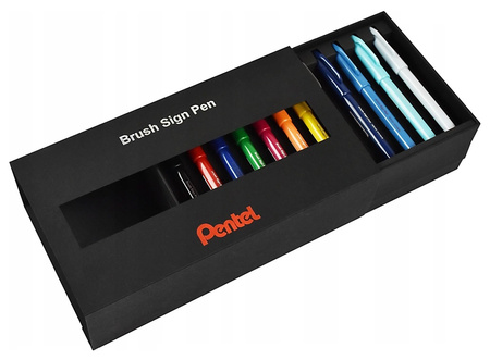 Pisaki pędzelkowe Pentel Brush Sign Pen SES15C 36 kolorów