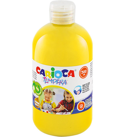 Farba tempera Carioca 500ml żółta