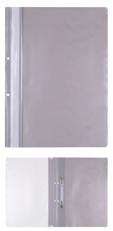 Skoroszyt OFFICE PRODUCTS, PP, A4, 2 otwory, 100/170mikr., wpinany, żółty