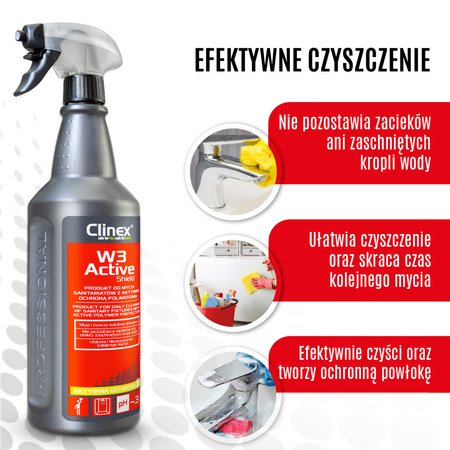 Preparat Clinex W3 Active Shield 1L (do mycia sanitariatów)