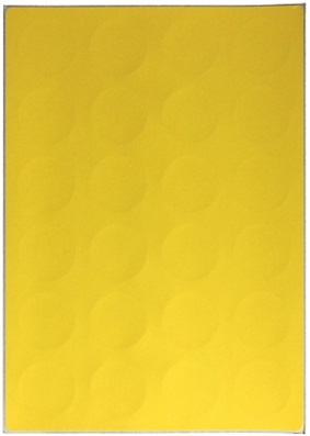 Etykiety Emerson A4 śr.40mm żółte (25)