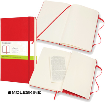 Notatnik Moleskine Classic L (13x21cm) gładki czerwony