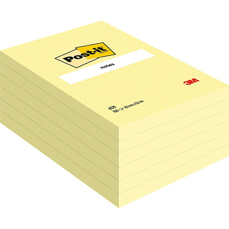 Karteczki Post-it 102x152mm (659) żółte (100)