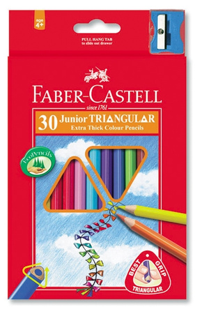 KREDKI TRÓJKĄTNE FABER-CASTELL 30 KOLORÓW