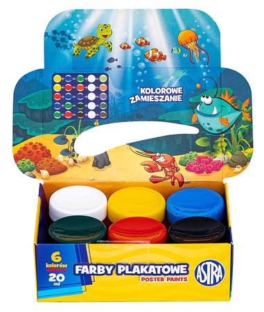 Farby plakatowe Astra 20ml x6 kolorów