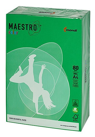 Papier Maestro Color A4/80g Intens ciemnozielony (500)